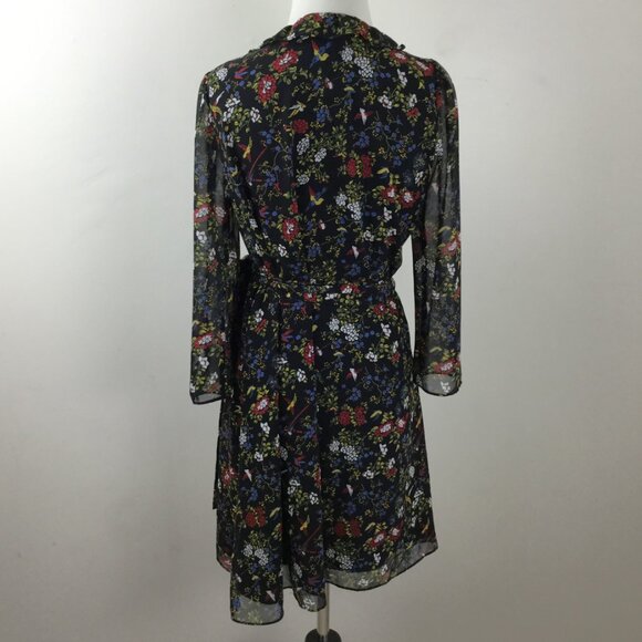 NWT Madewell Floral/Bird Wrap Dress s - Picture 7 of 10